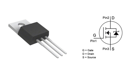 Irlz44n Mosfet Datasheete, tuman, ekvivalent, pin